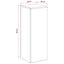 Planteholder 2 pcs Sølv 30 x 30 x 80 cm Rustfrit stål