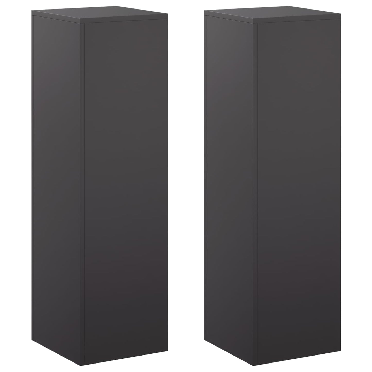 Planteholder 2 pcs Sort 30 x 30 x 100 cm Stål