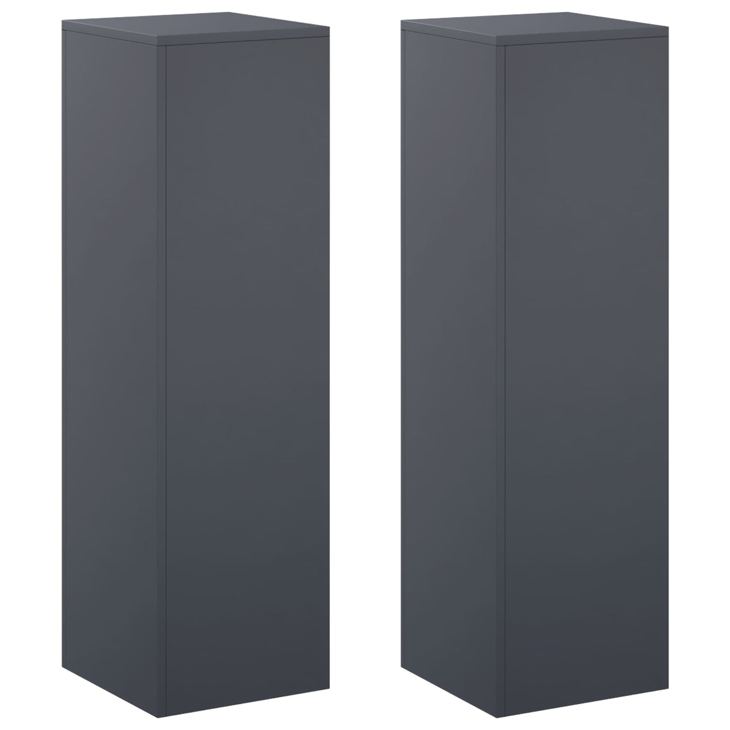Planteholder 2 pcs Antracit 30 x 30 x 100 cm Galvaniseret stål