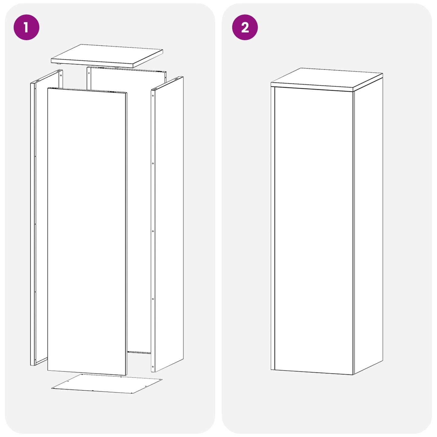 Planteholder Sølv 30 x 30 x 100 cm Stål