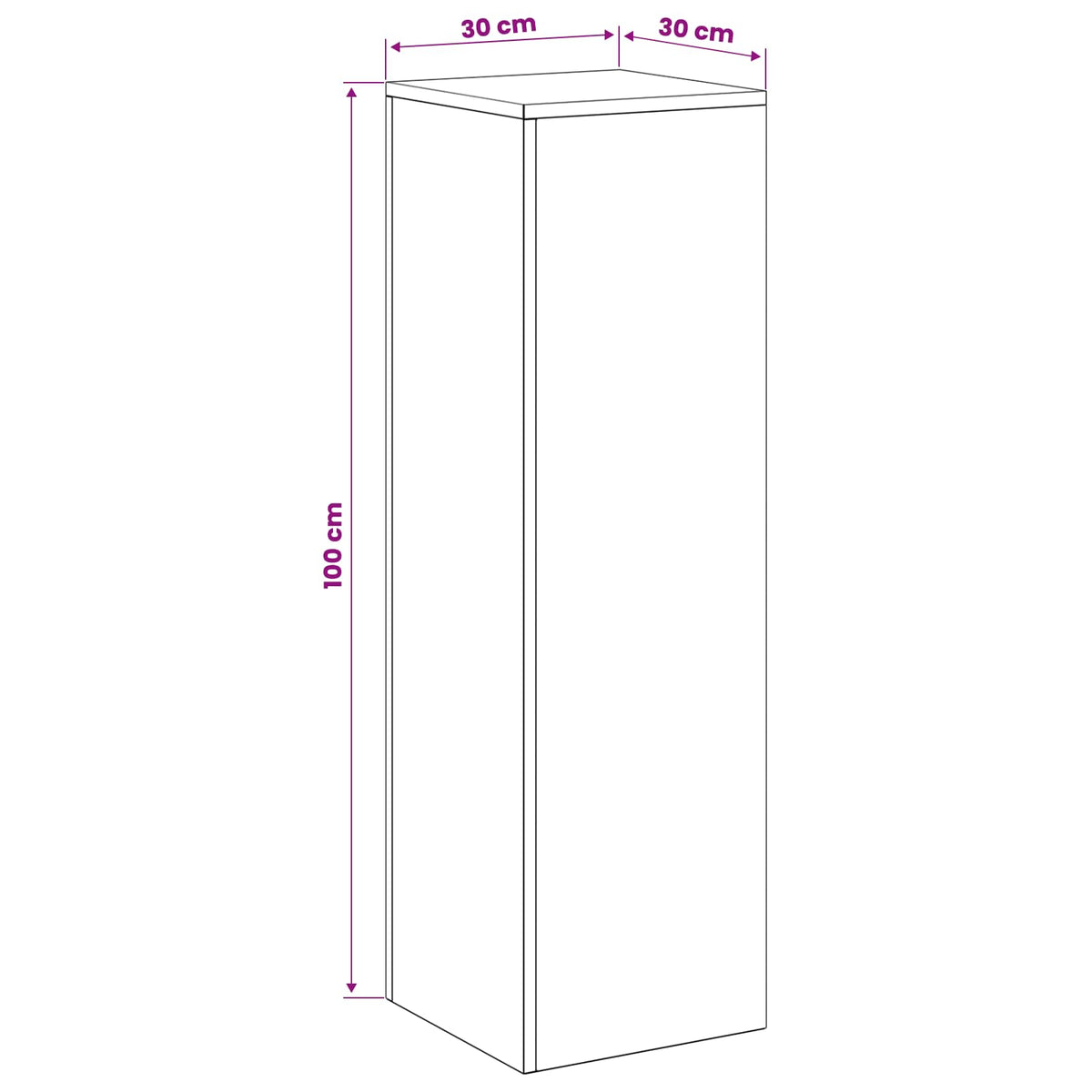 Planteholder 2 pcs Rusten 30 x 30 x 100 cm Cortenstål