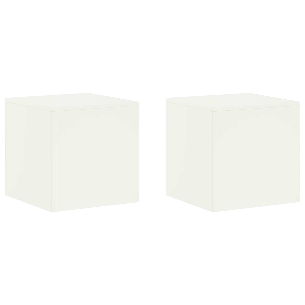 Planteholder 2 pcs Hvid 40 x 40 x 40 cm Stål