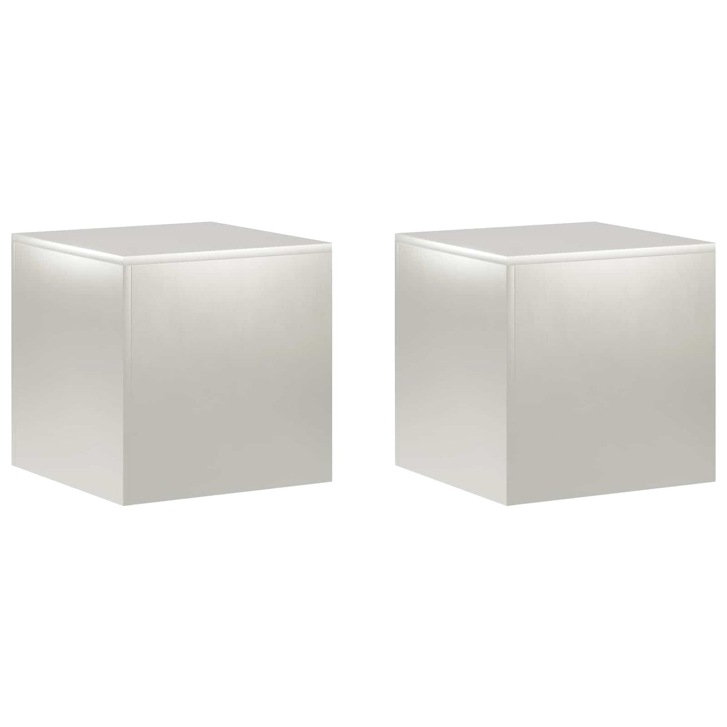 Planteholder 2 pcs Sølv 40 x 40 x 40 cm Stål