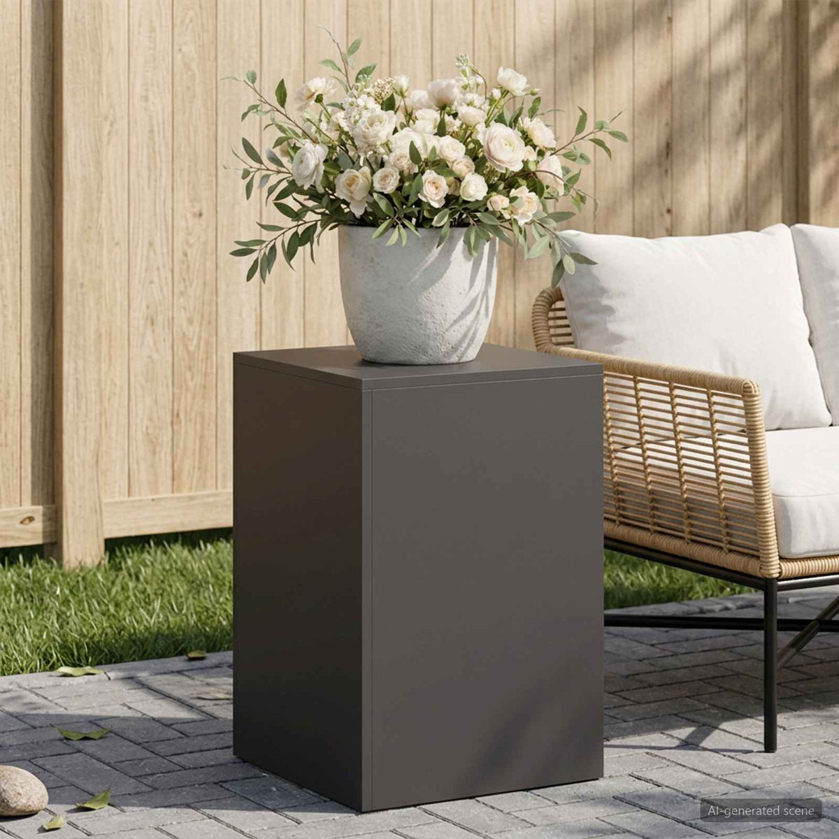 Planteholder Sort 40 x 40 x 60 cm Stål