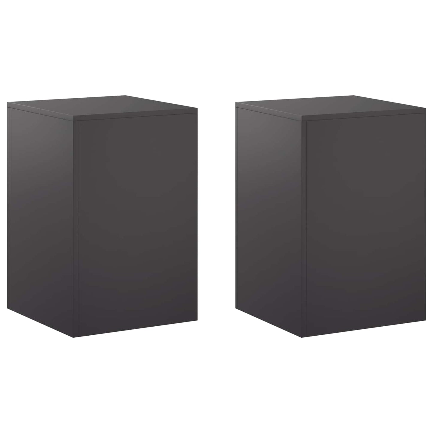 Planteholder 2 pcs Sort 40 x 40 x 60 cm Stål