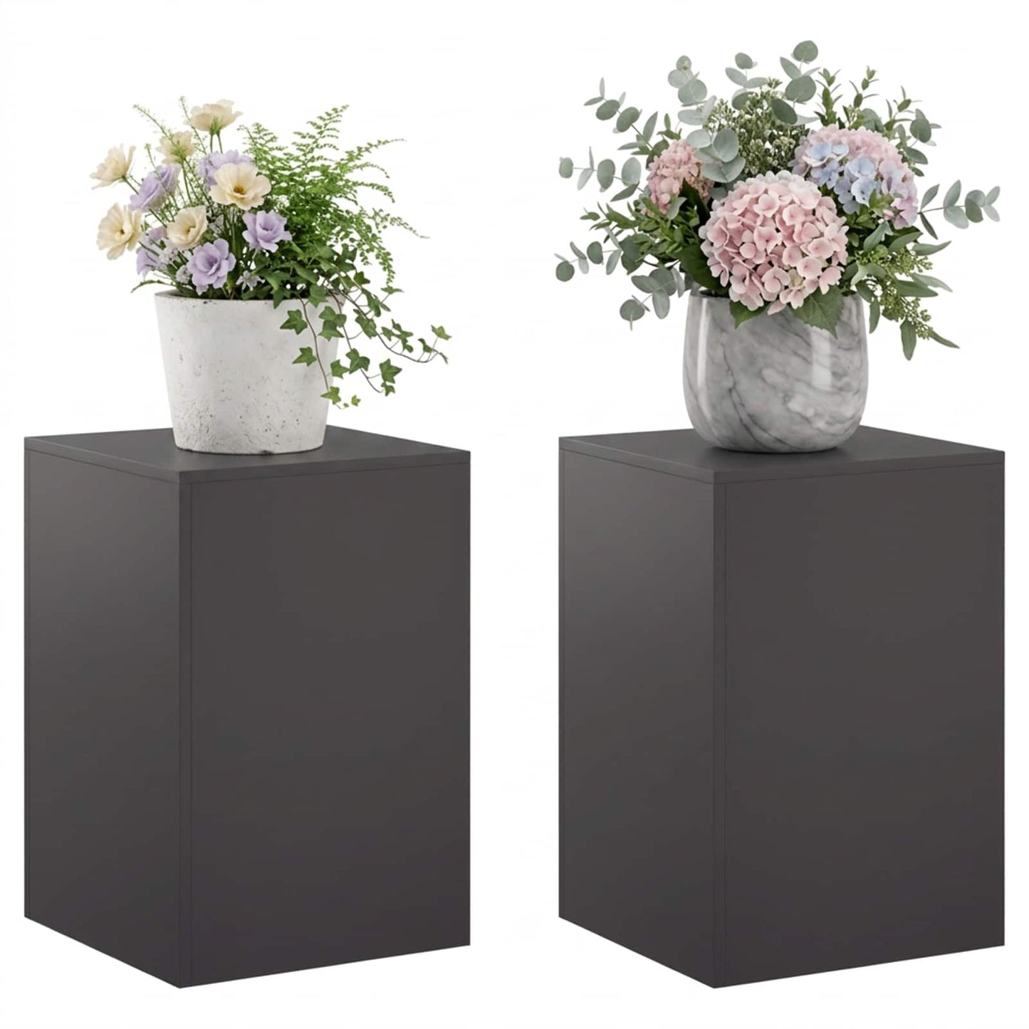 Planteholder 2 pcs Sort 40 x 40 x 60 cm Stål