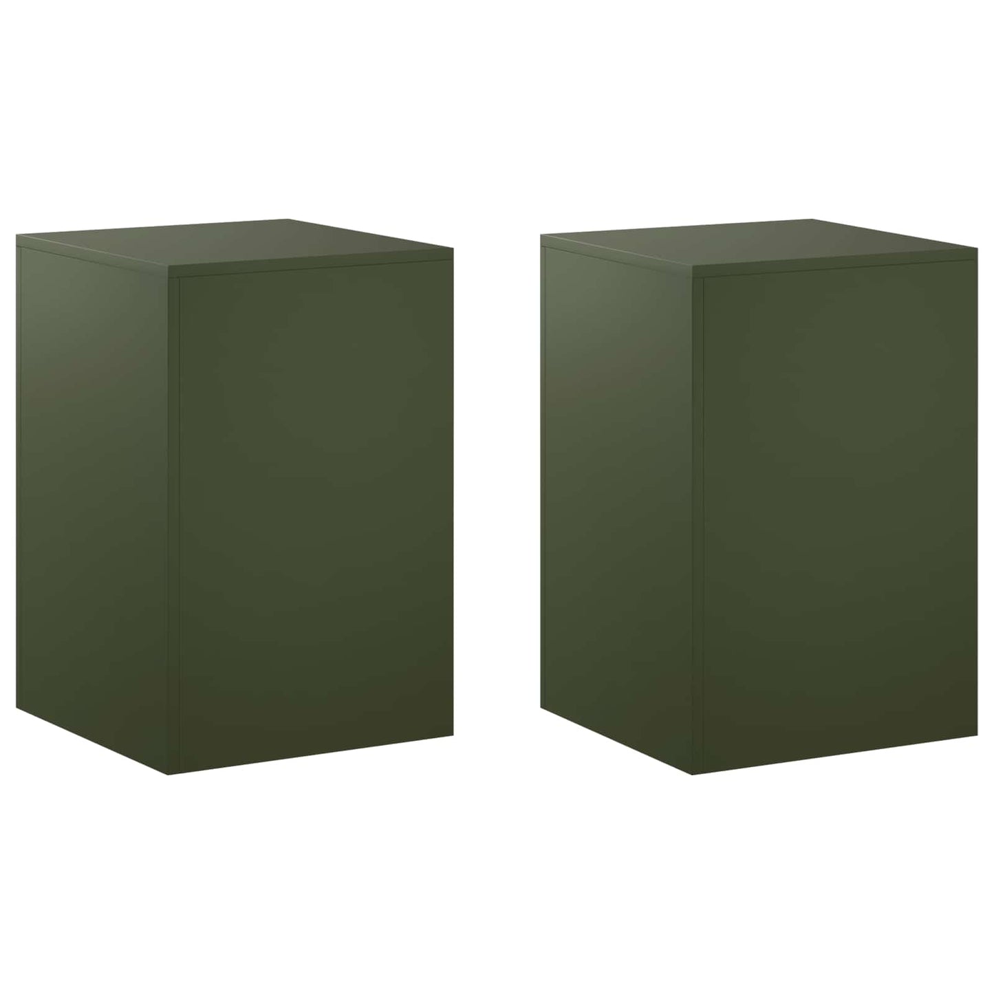 Planteholder 2 pcs Olivengrøn 40 x 40 x 60 cm Stål