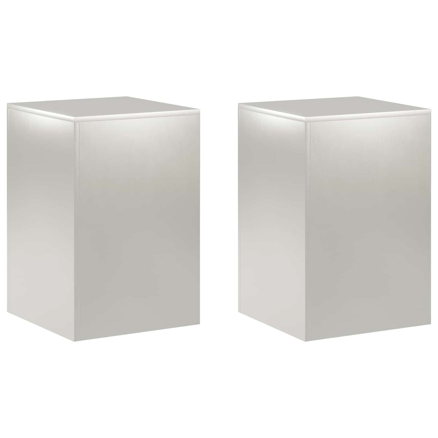 Planteholder 2 pcs Sølv 40 x 40 x 60 cm Stål
