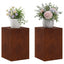 Planteholder 2 pcs Rusten 40 x 40 x 60 cm Cortenstål