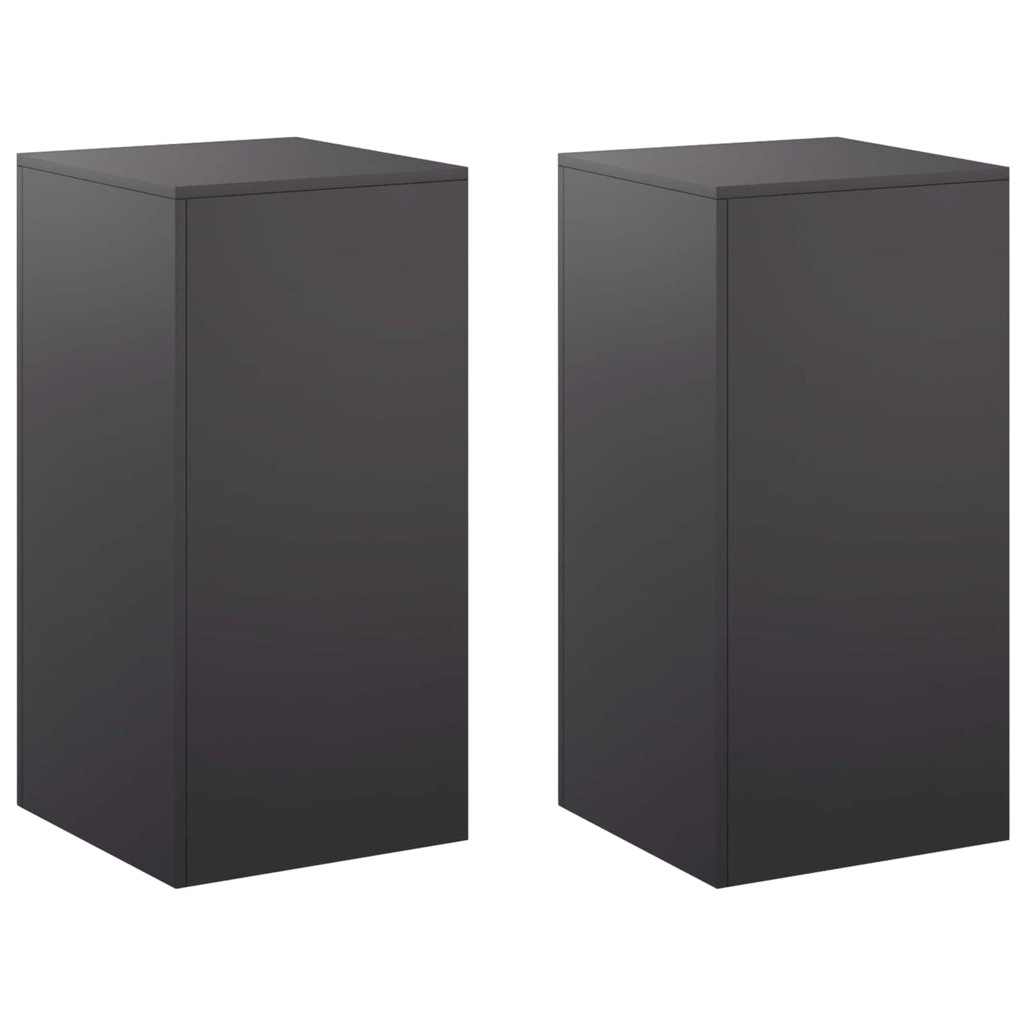 Planteholder 2 pcs Sort 40 x 40 x 80 cm Stål