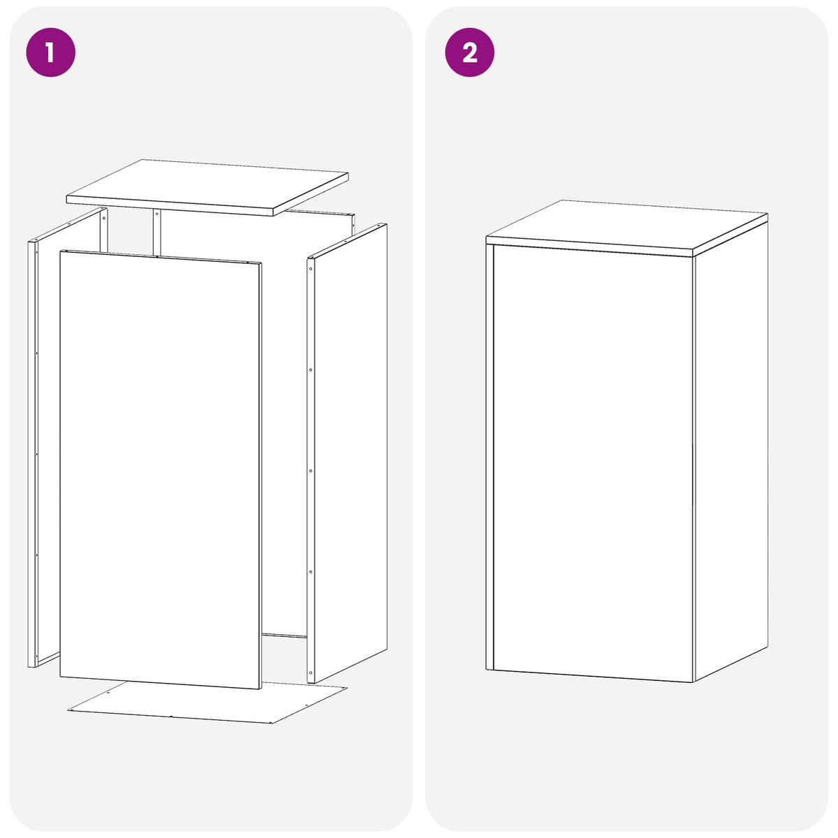 Planteholder 2 pcs Hvid 40 x 40 x 80 cm Stål