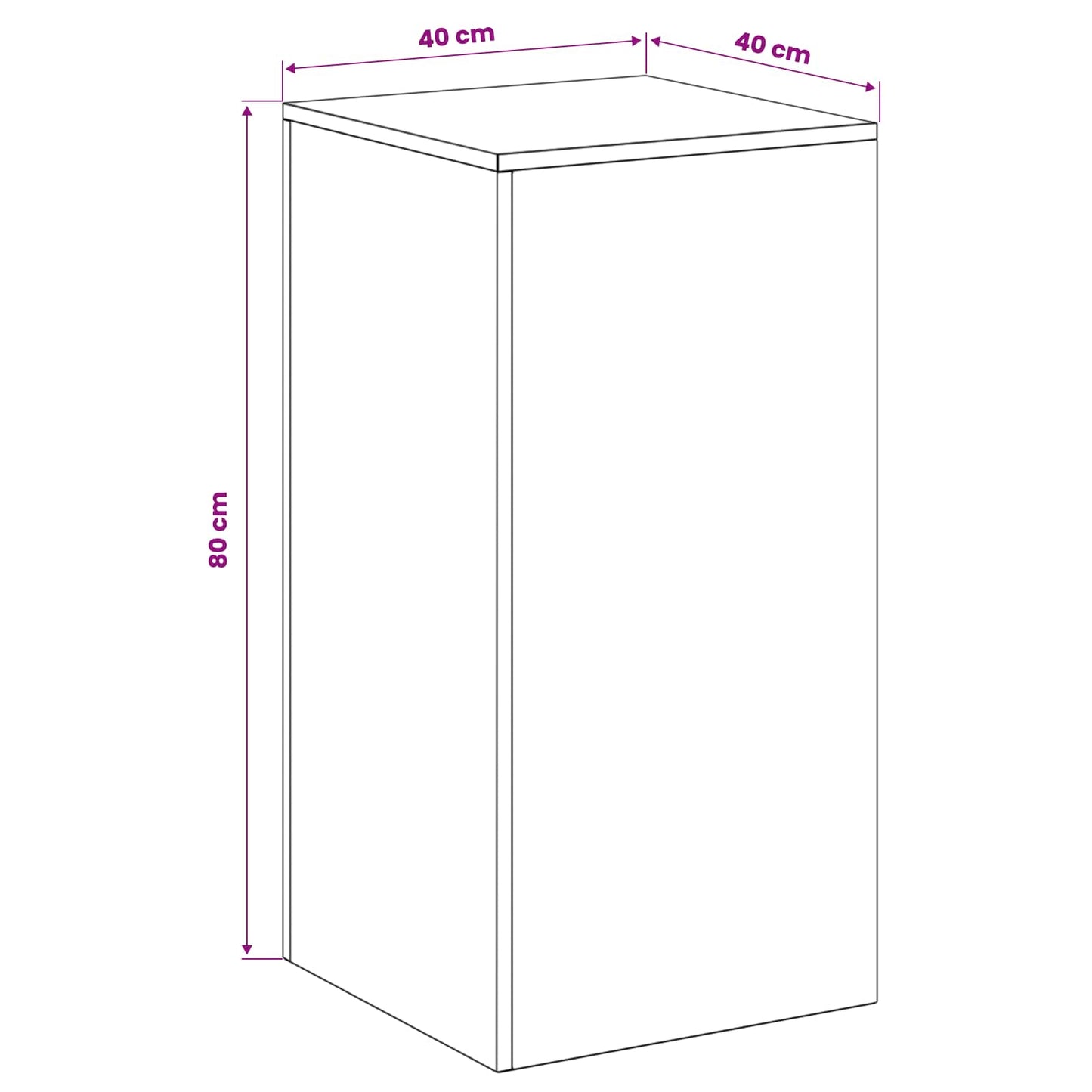 Planteholder 2 pcs Hvid 40 x 40 x 80 cm Stål