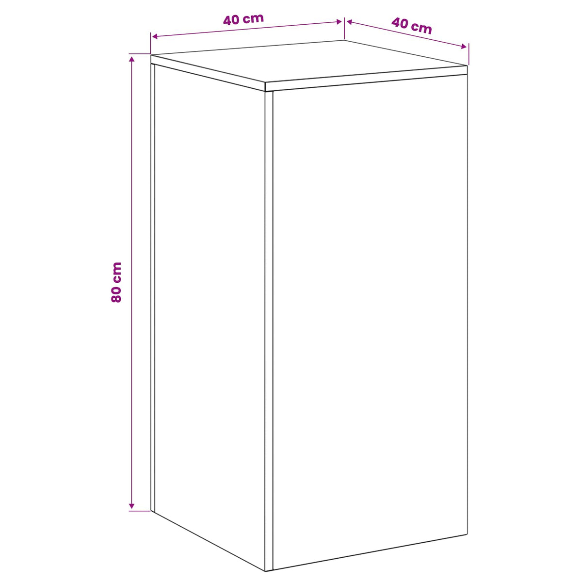 Planteholder Antracit 40 x 40 x 80 cm Rustfrit stål