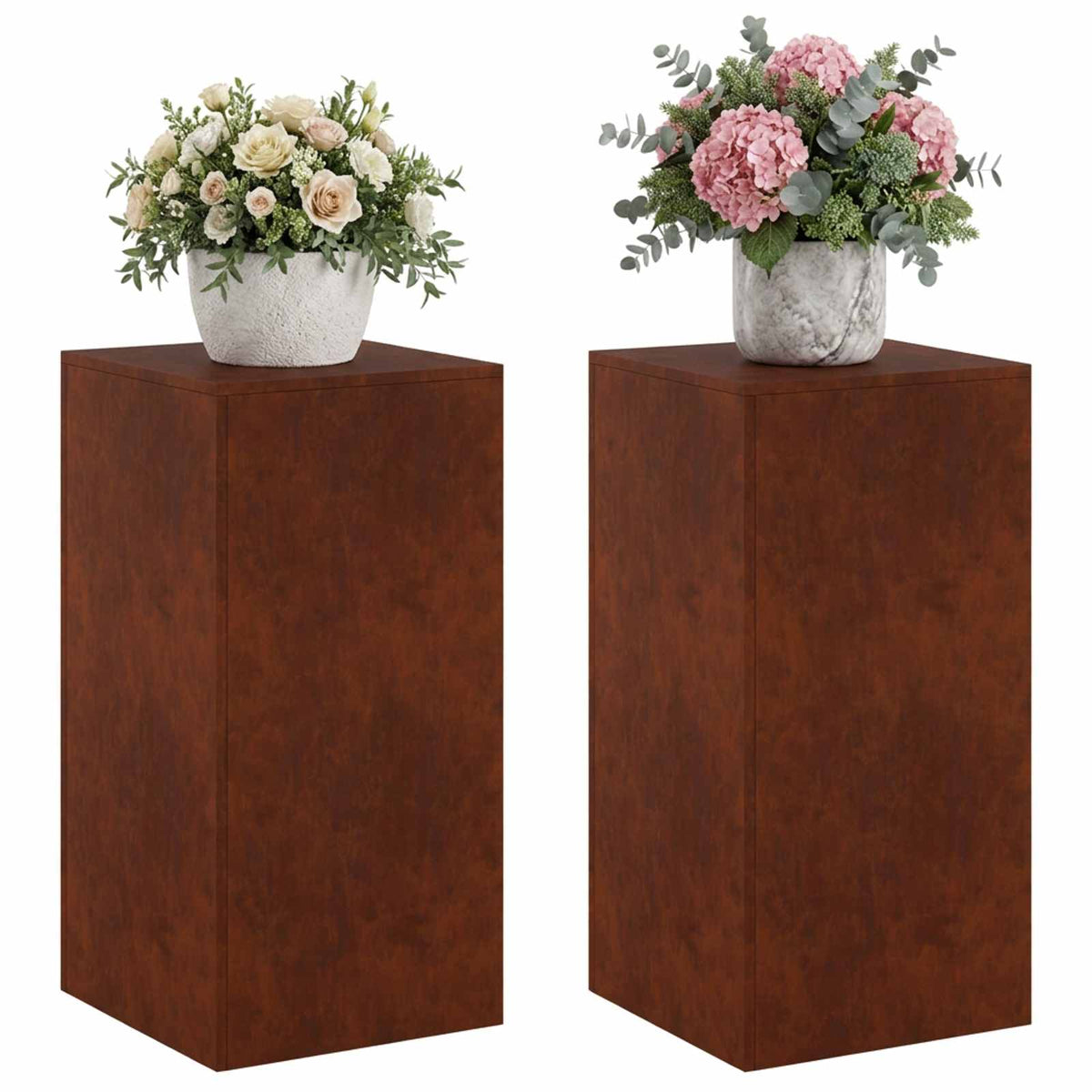 Planteholder 2 pcs Rusten 40 x 40 x 80 cm Cortenstål