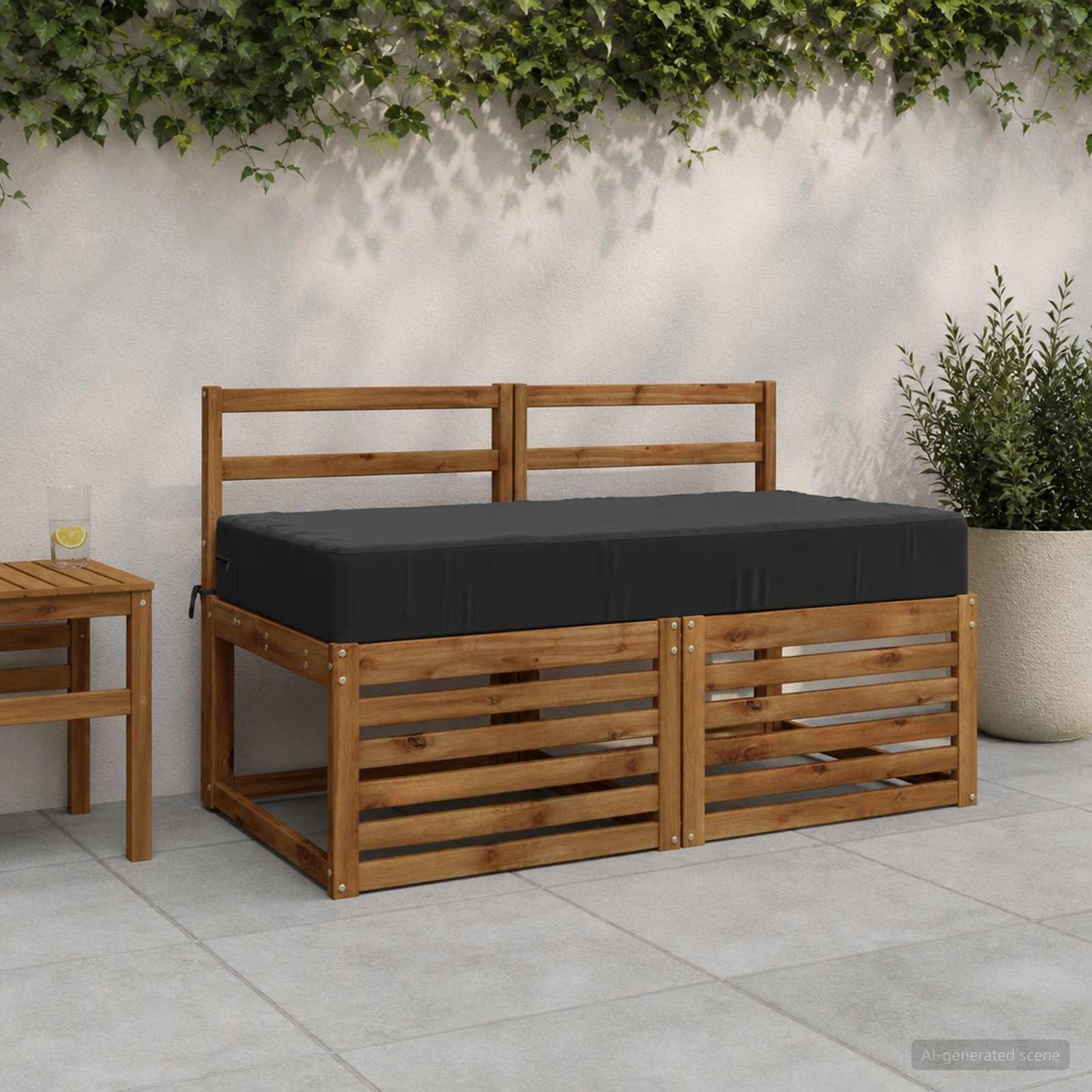 Sædehynde SOEST 100% polyester Antracit 120 x 60 x 15 cm