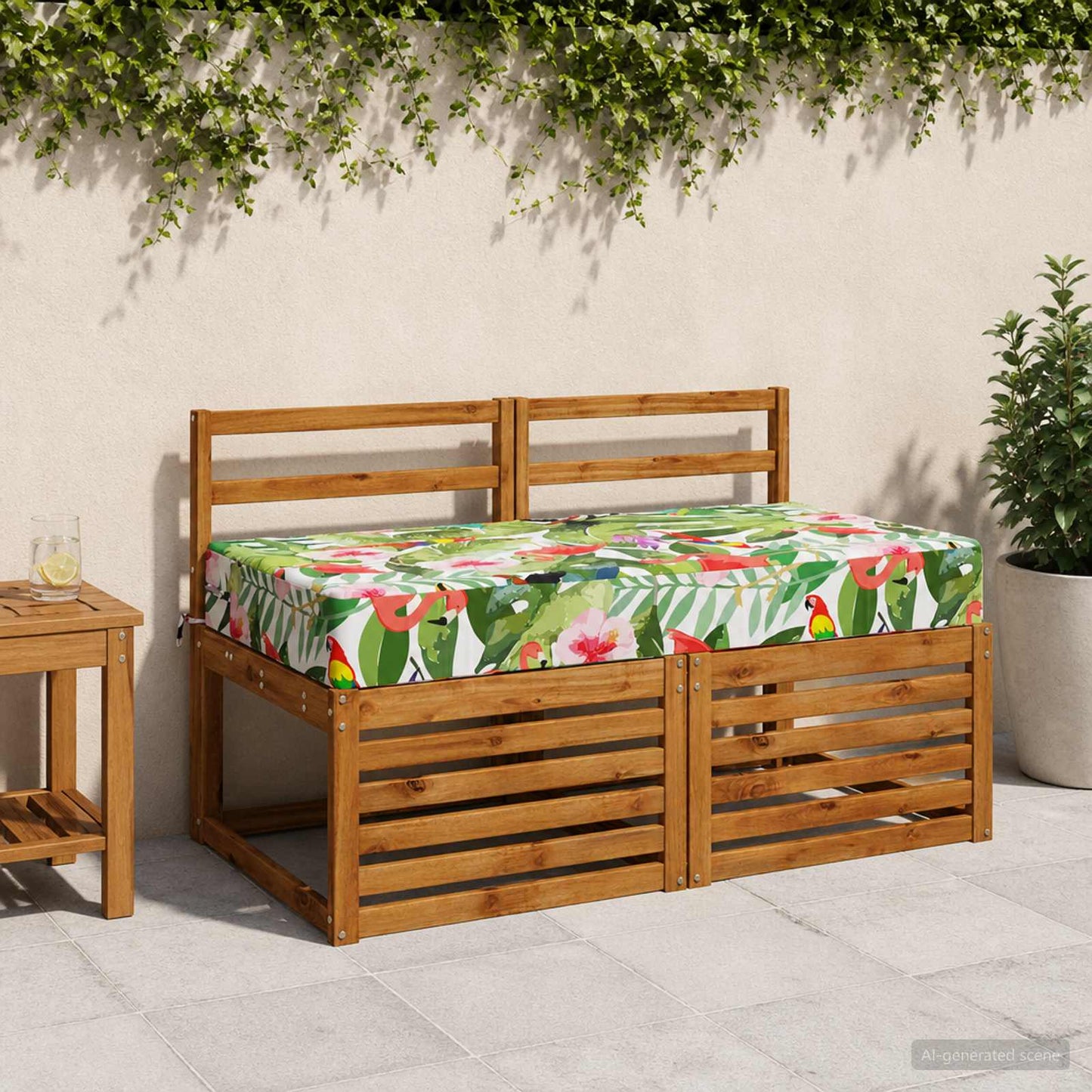 Sædehynde SOEST 100% polyester Flerfarvet 120 x 80 x 15 cm