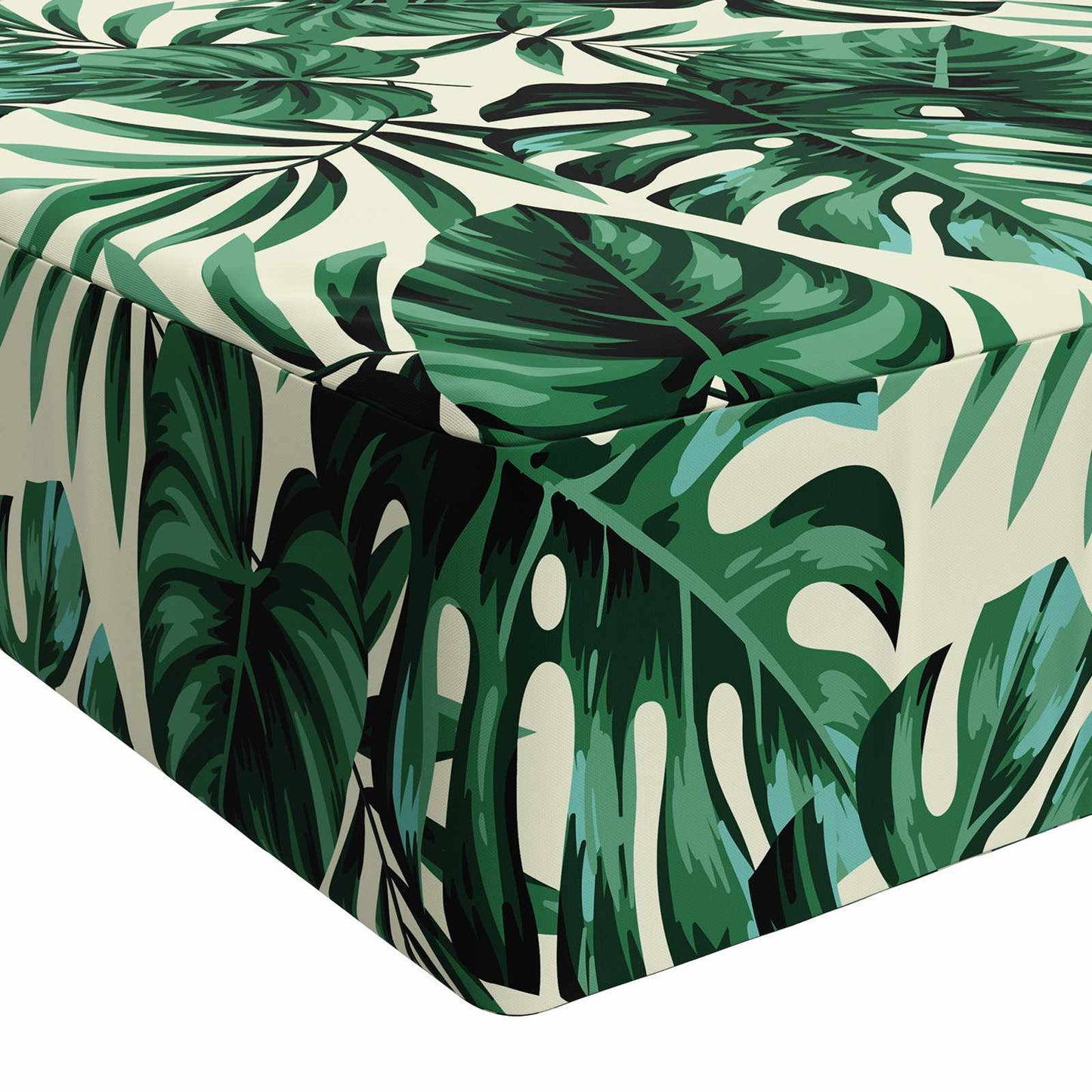 Sædehynde SOEST 100% polyester Bladmønster 120 x 80 x 15 cm