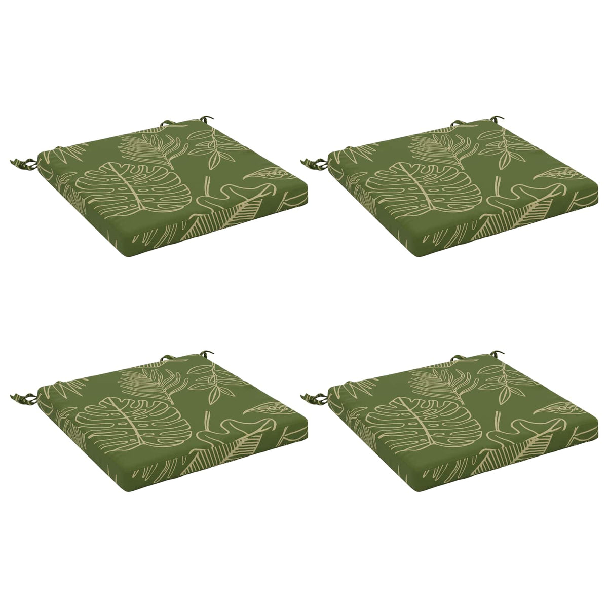 4-Stykke Sædepuder SOEST 4 stk. 100% polyester Bladdesign