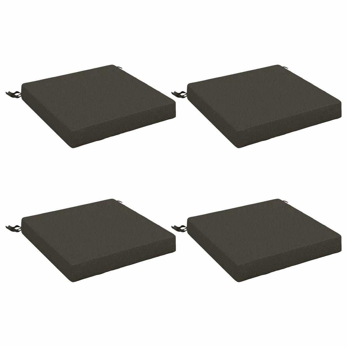 4-Stykke Sædepuder SOEST 4 stk. 100% polyester Antracit