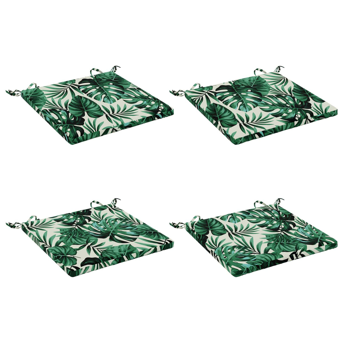 4-Stykke Sædepuder SOEST 4 stk. 100% polyester Bladmønster