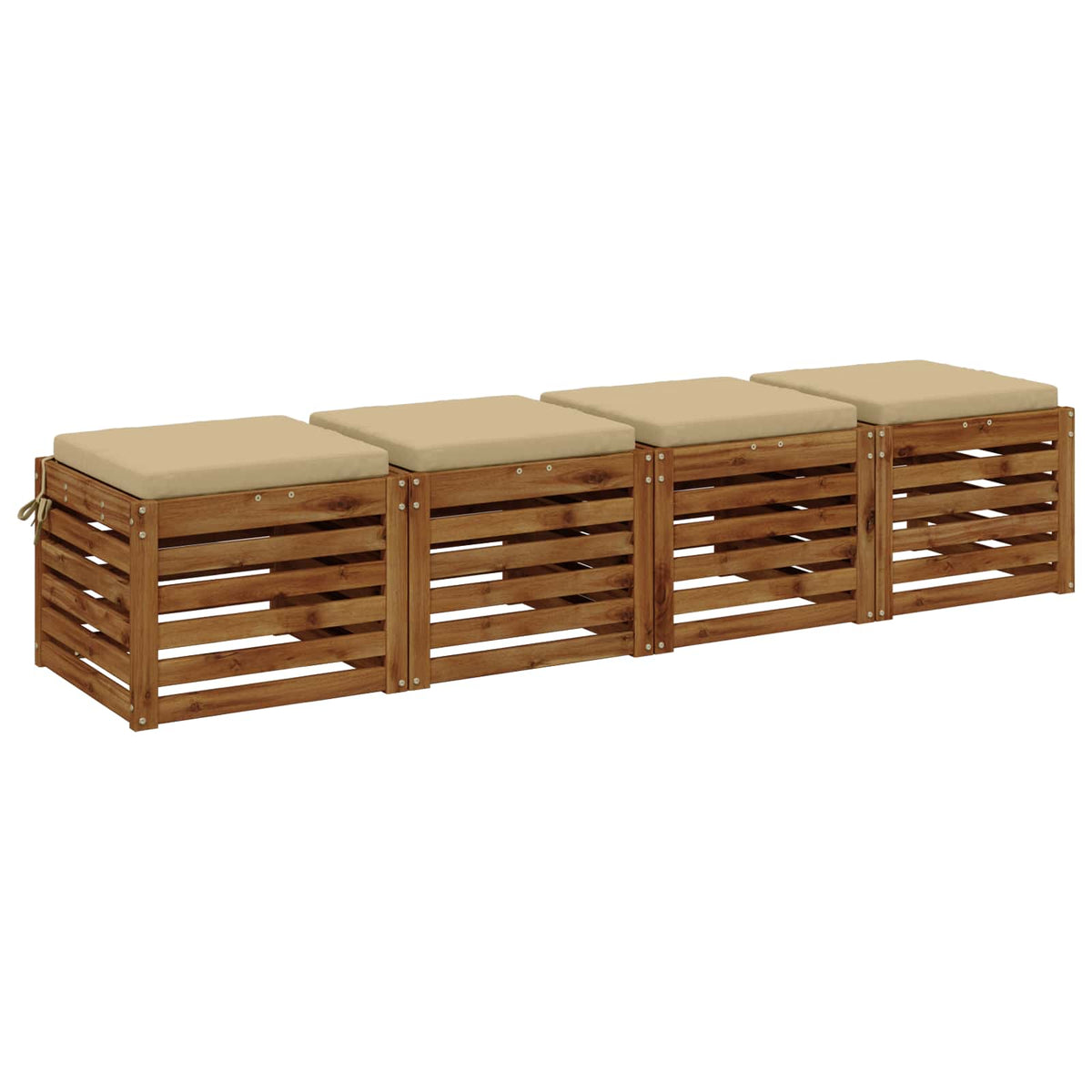 4-Stykke Sædepuder SOEST 4 stk. 100% polyester Beige