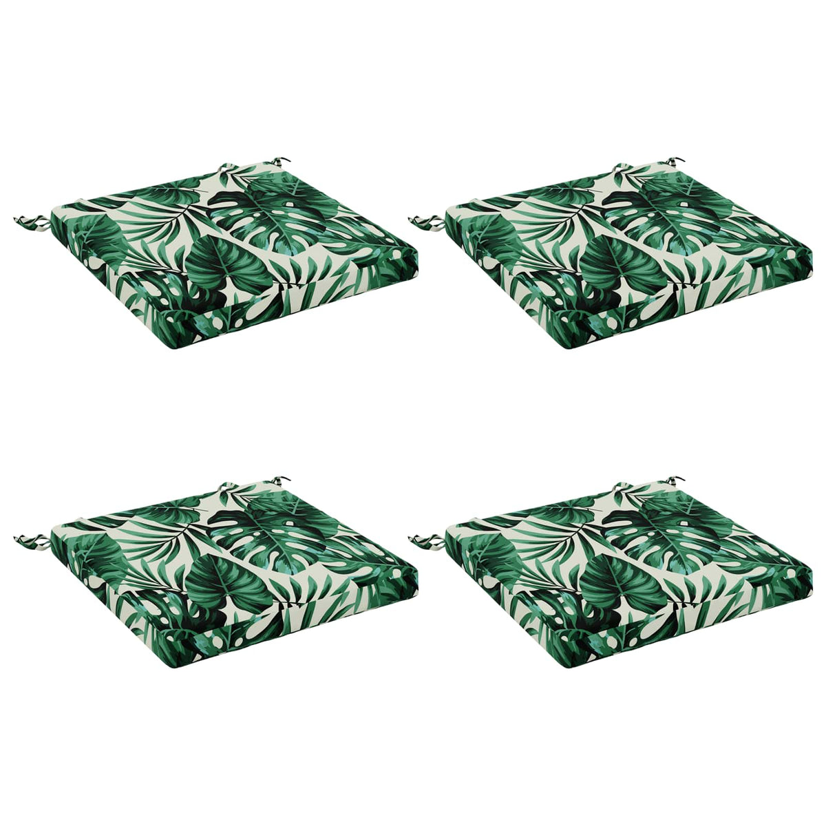 4-Stykke Sædepuder SOEST 4 stk. 100% polyester Bladmønster