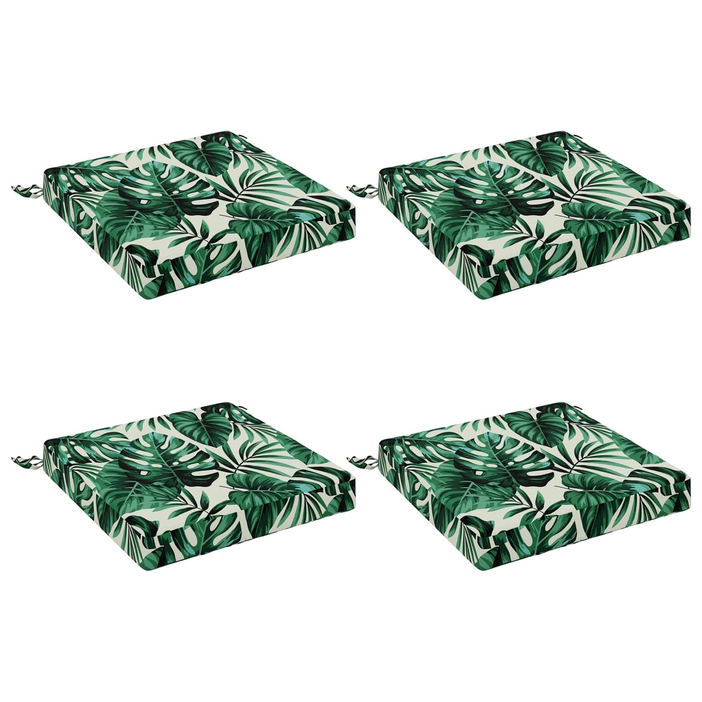 4-Stykke Sædepuder SOEST 4 stk. 100% polyester Bladmønster