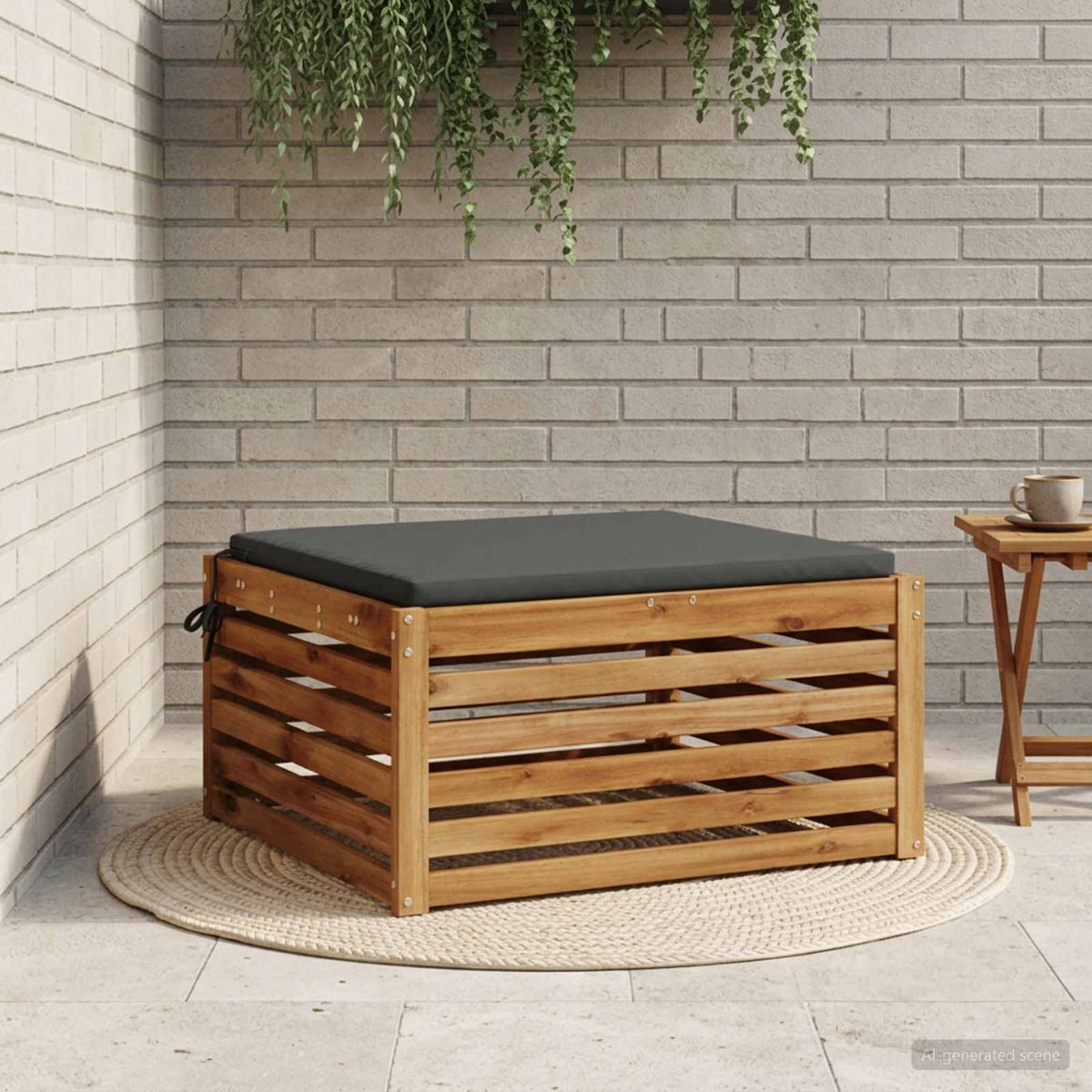 1-Stykke Sædepude SOEST 100% polyester Antracit 80 x 80 x 3 cm