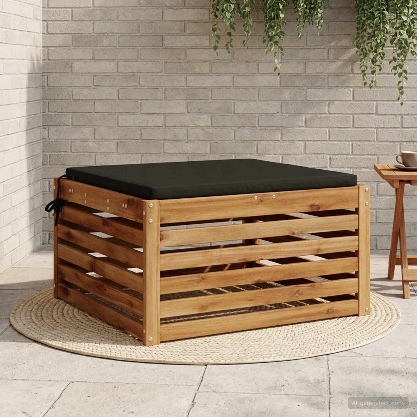 1-Stykke Sædepude SOEST 100% polyester Sort 60 x 60 x 3 cm