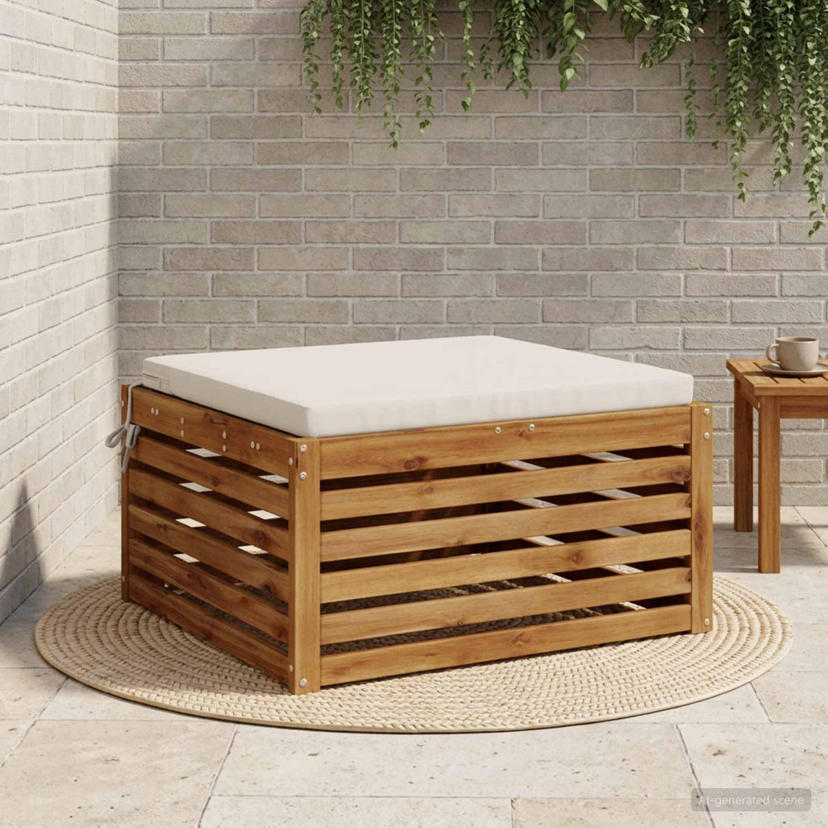 1-Stykke Sædepude SOEST 100% polyester Hvid 60 x 60 x 5 cm