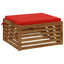 1-Stykke Sædepude SOEST 100% polyester Rød 60 x 60 x 5 cm