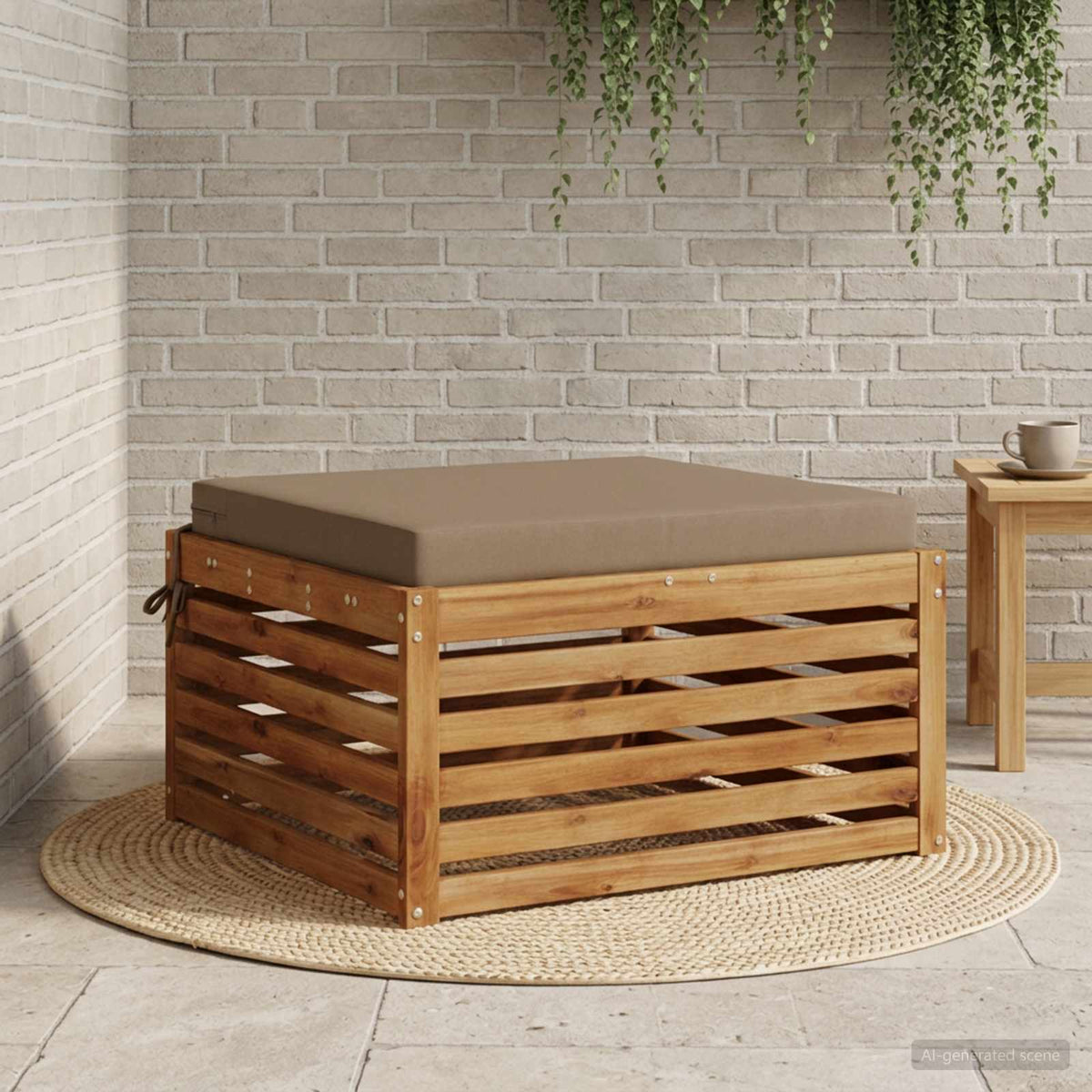 1-Stykke Sædepude SOEST 100% polyester Gråbrun 80 x 80 x 7 cm