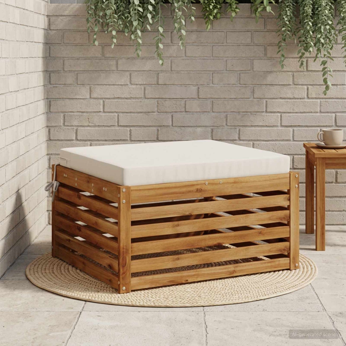1-Stykke Sædepude SOEST 100% polyester Hvid 60 x 60 x 7 cm