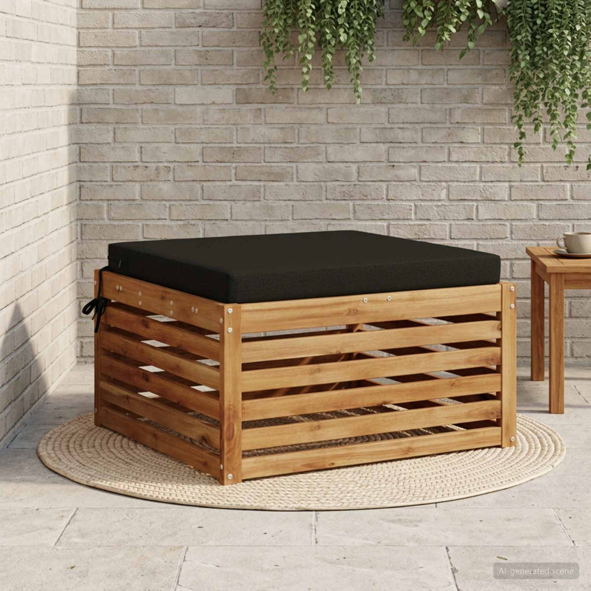 1-Stykke Sædepude SOEST 100% polyester Sort 60 x 60 x 7 cm
