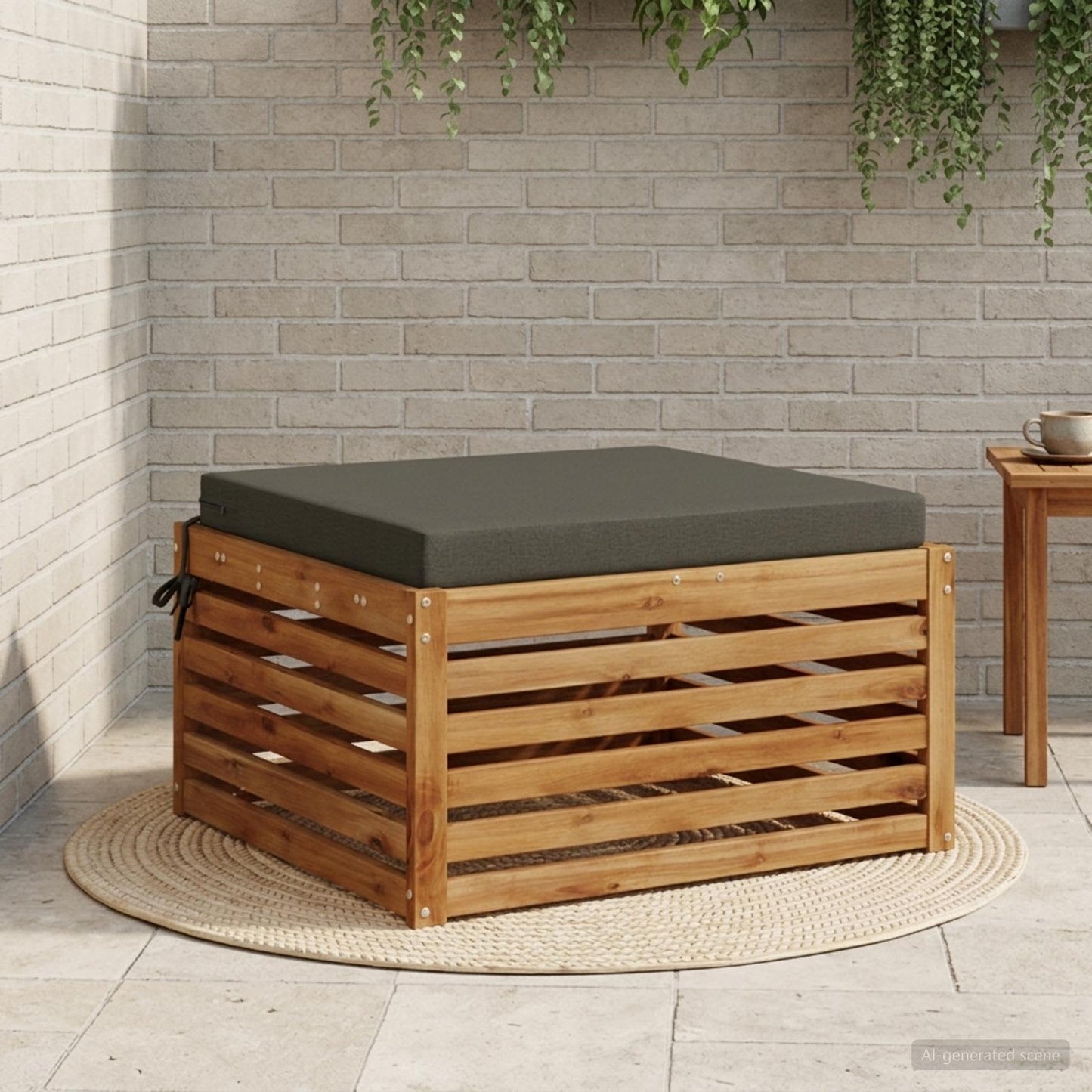 1-Stykke Sædepude SOEST 100% polyester Antracit 60 x 60 x 7 cm