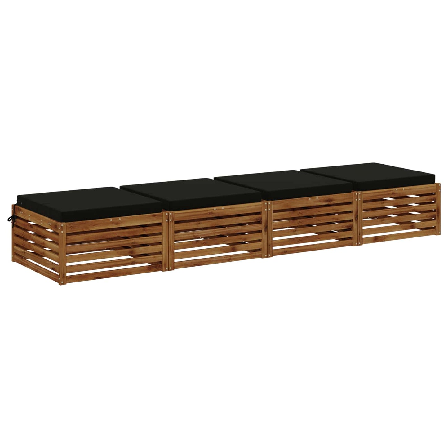 4-Stykke Sædepuder SOEST 4 stk. 100% polyester Sort