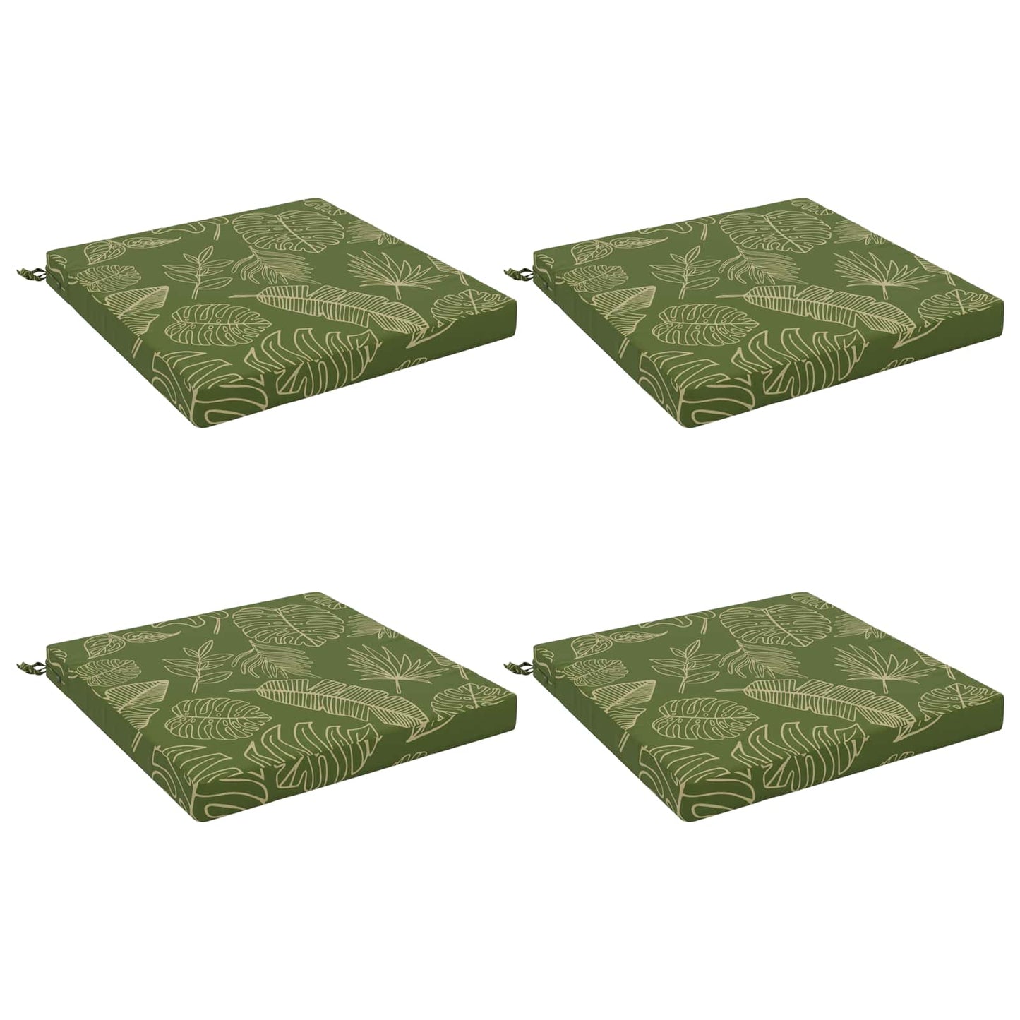 4-Stykke Sædepuder SOEST 4 stk. 100% polyester Bladdesign
