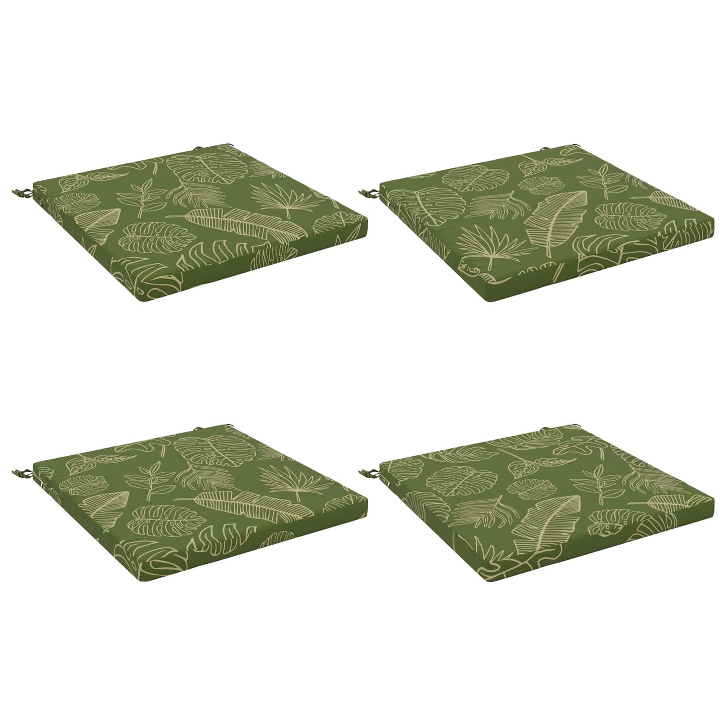4-Stykke Sædepuder SOEST 4 stk. 100% polyester Bladdesign
