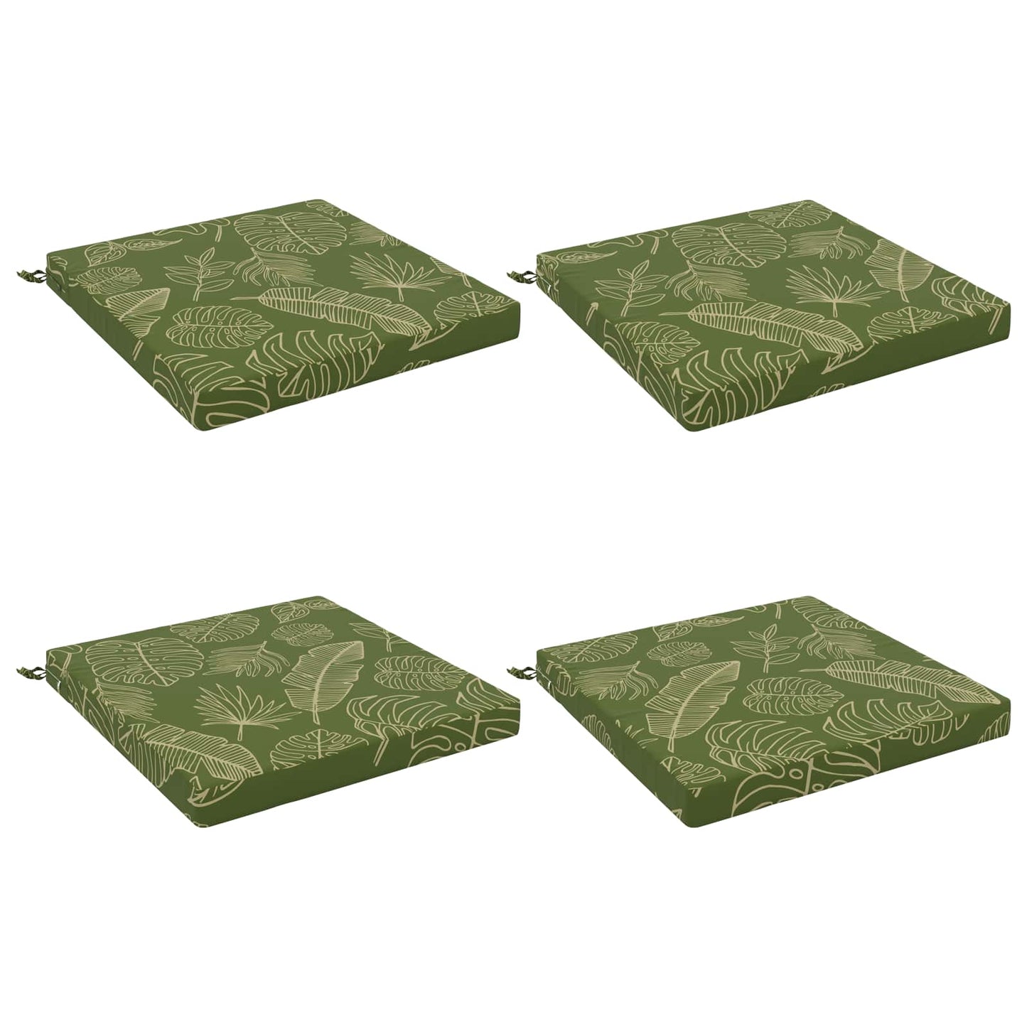 4-Stykke Sædepuder SOEST 4 stk. 100% polyester Bladdesign