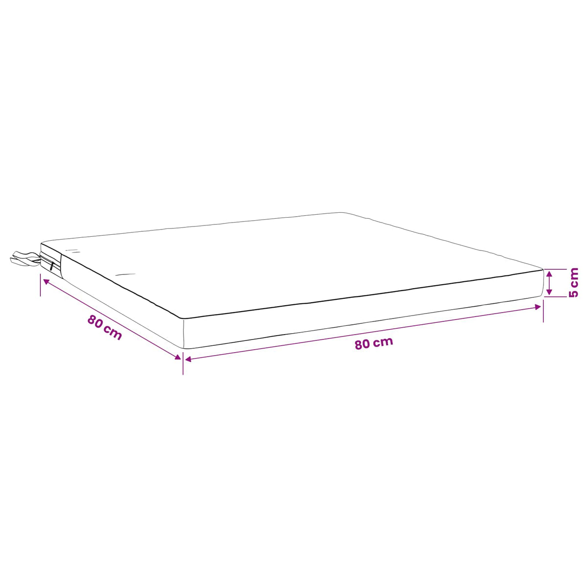 4-Stykke Sædepuder SOEST 4 stk. 100% polyester Rød