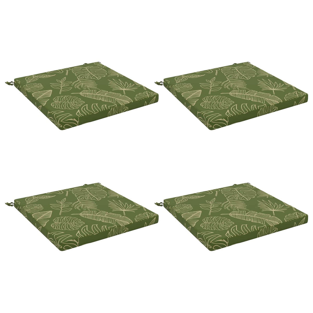 4-Stykke Sædepuder SOEST 4 stk. 100% polyester Bladdesign