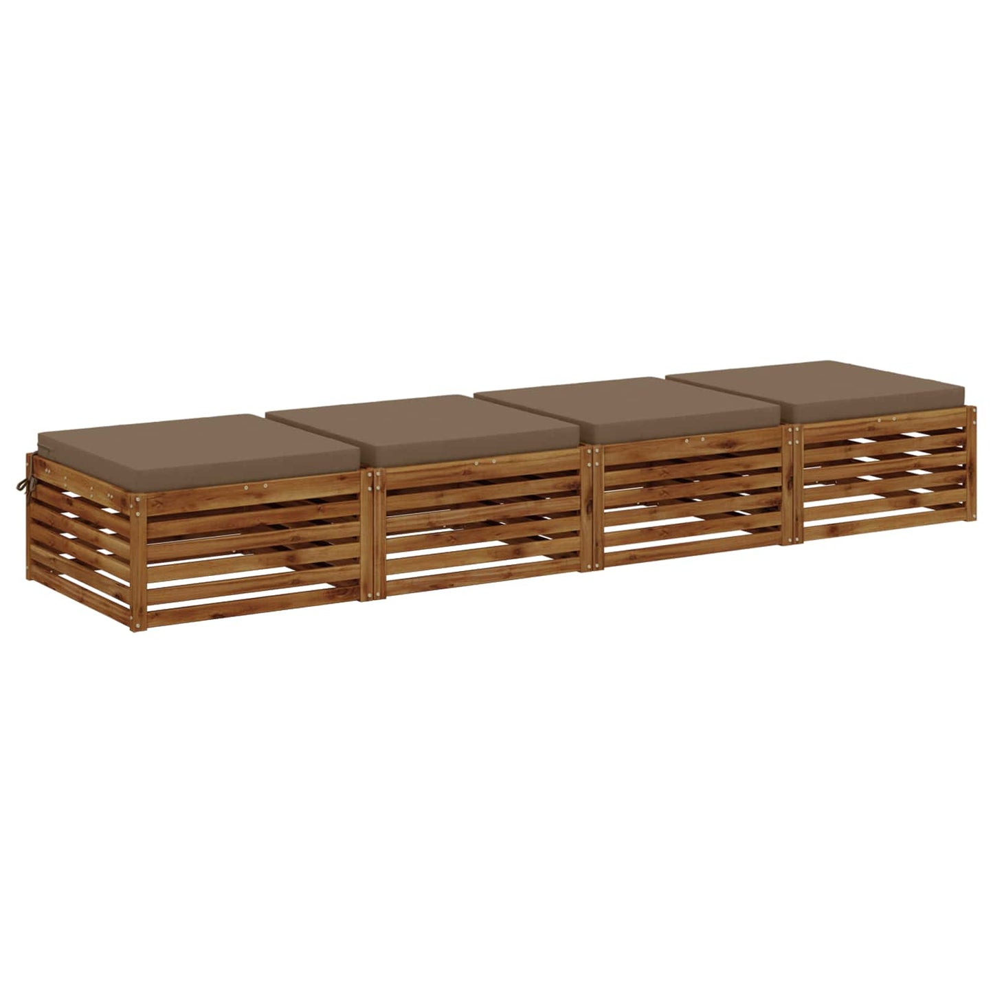 4-Stykke Sædepuder SOEST 4 stk. 100% polyester Gråbrun