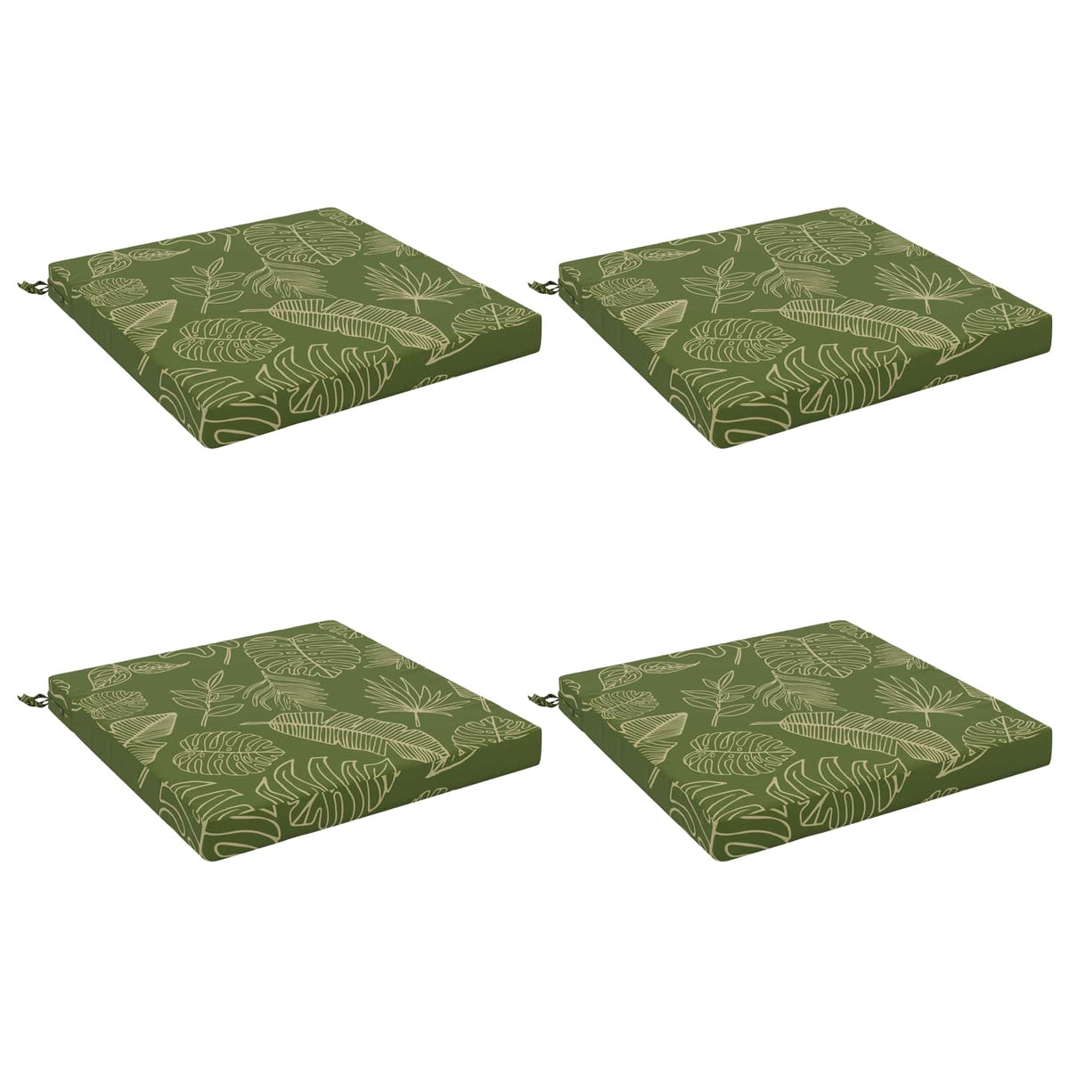 4-Stykke Sædepuder SOEST 4 stk. 100% polyester Bladdesign