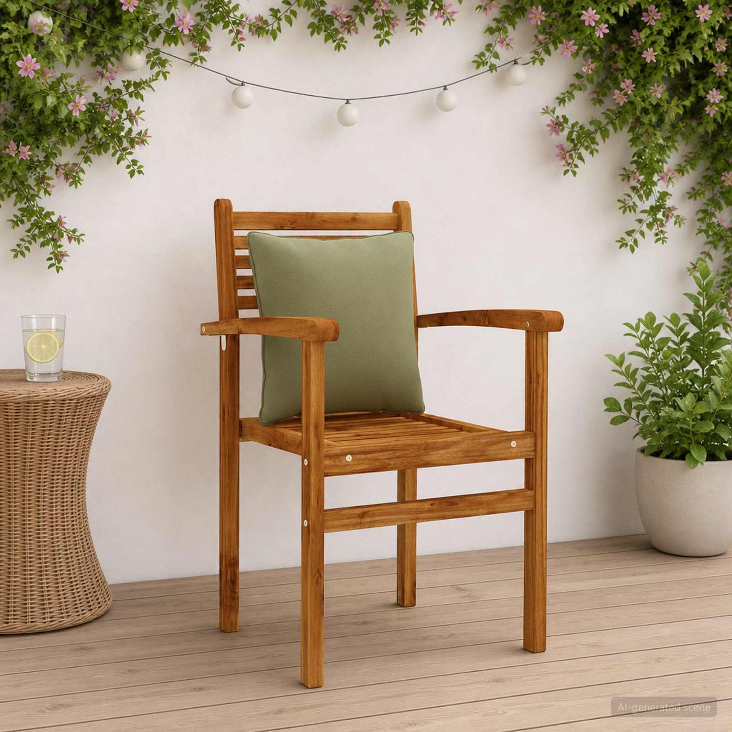 4-delte rygpuder PUTTEN 4 pcs 100% polyester Olivengrøn