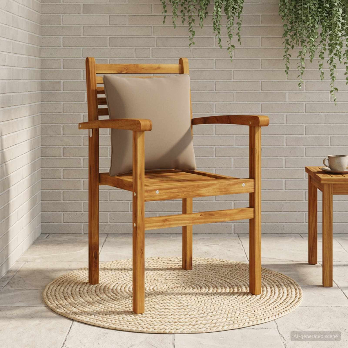 1-delte rygpuder PUTTEN 100% polyester Gråbrun 40 x 40 x 15 cm