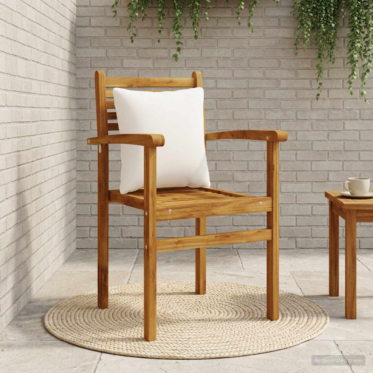 1-delte rygpuder PUTTEN 100% polyester Hvid 40 x 40 x 15 cm