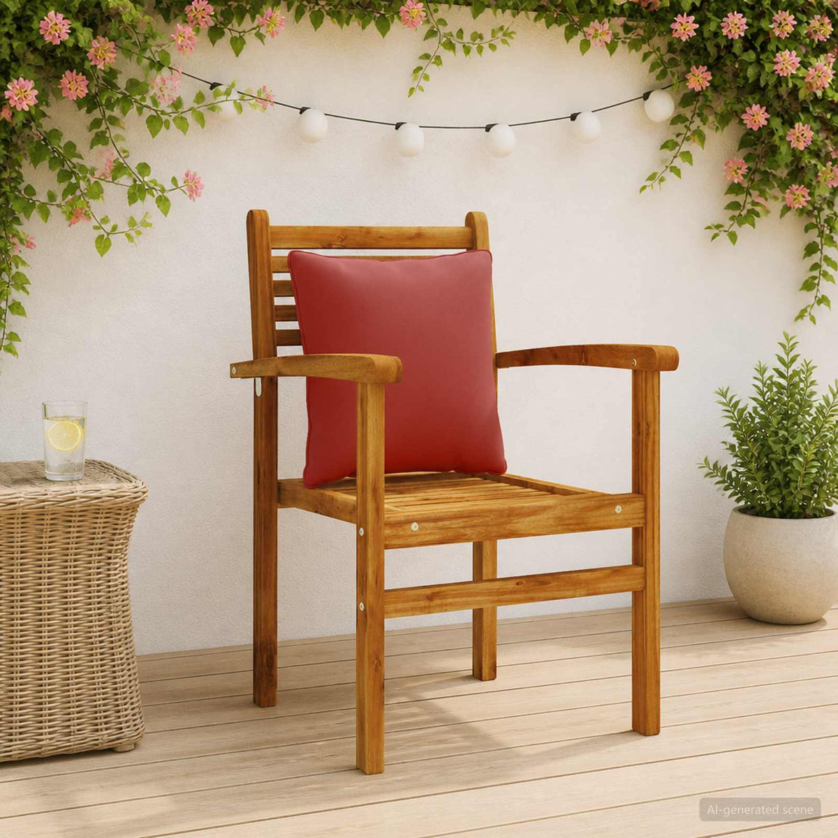 4-delte rygpuder PUTTEN 4 pcs 100% polyester Rød
