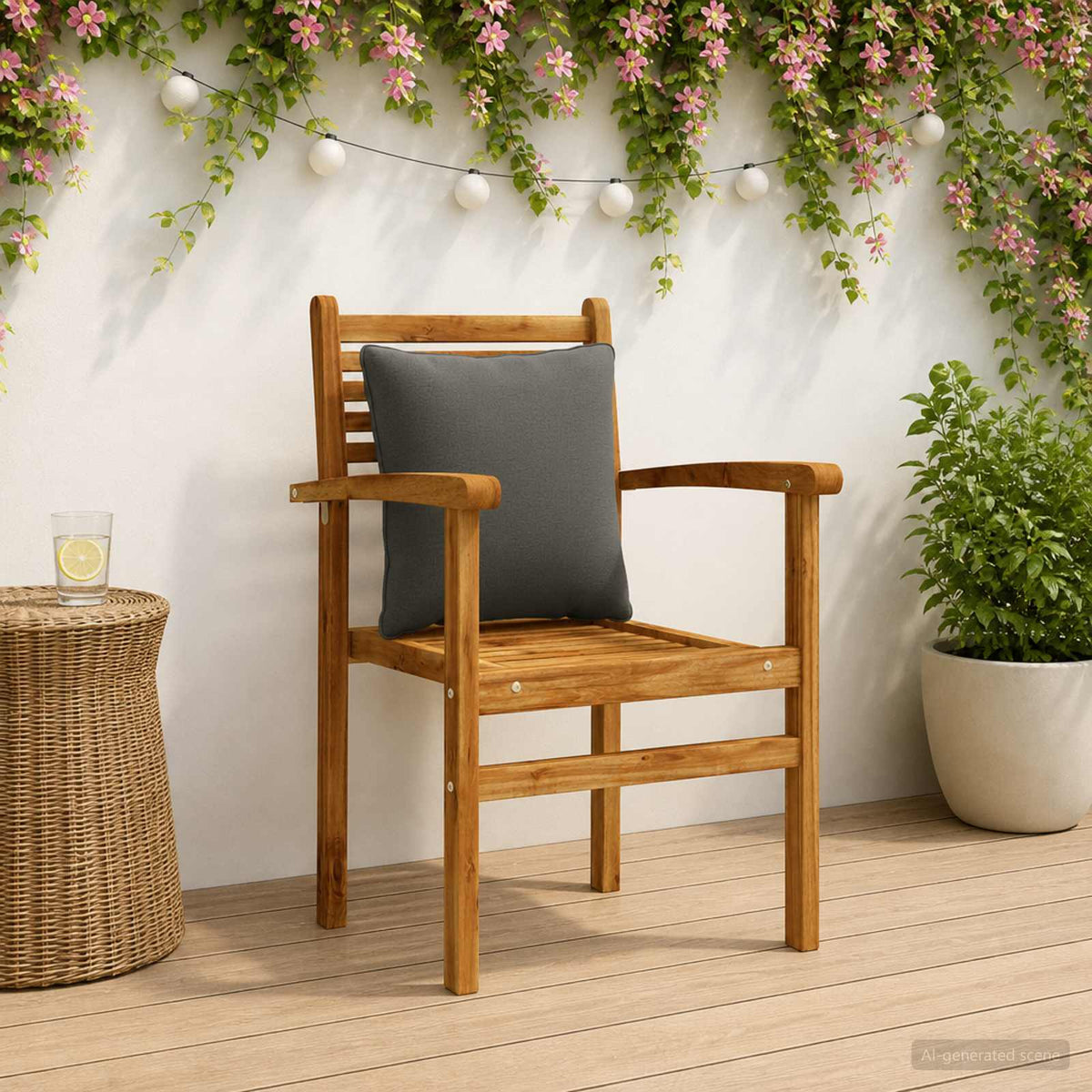 4-delte rygpuder PUTTEN 4 pcs 100% polyester Antracit