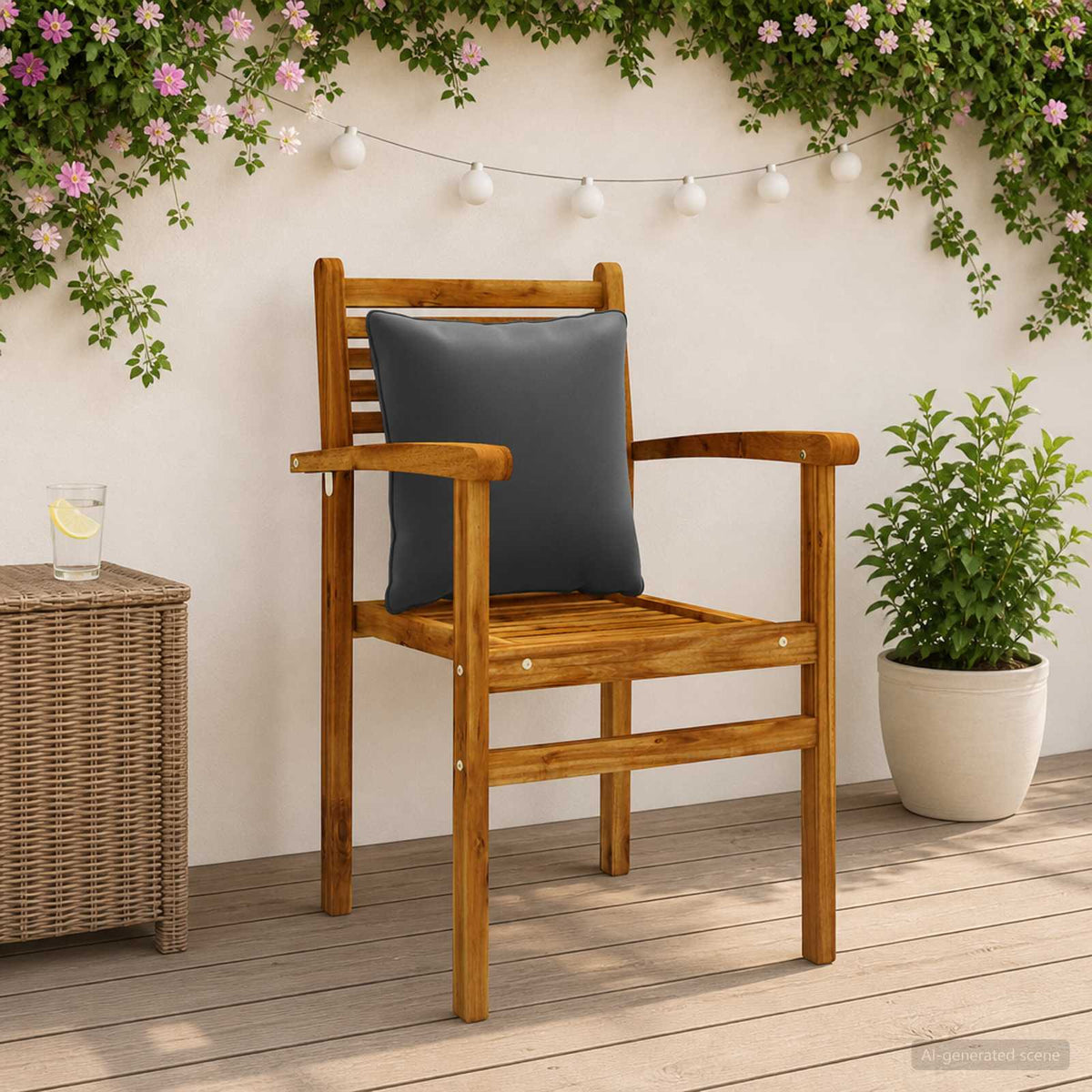 4-delte rygpuder PUTTEN 4 pcs 100% polyester Antracit