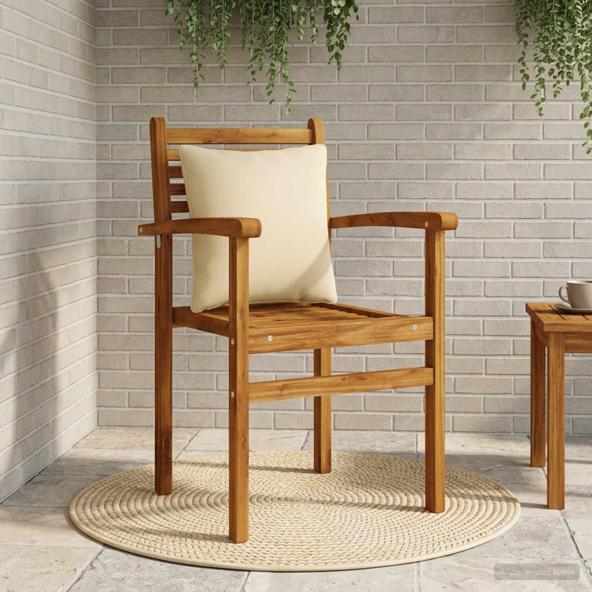 1-delte rygpuder PUTTEN 100% polyester Beige 40 x 40 x 15 cm